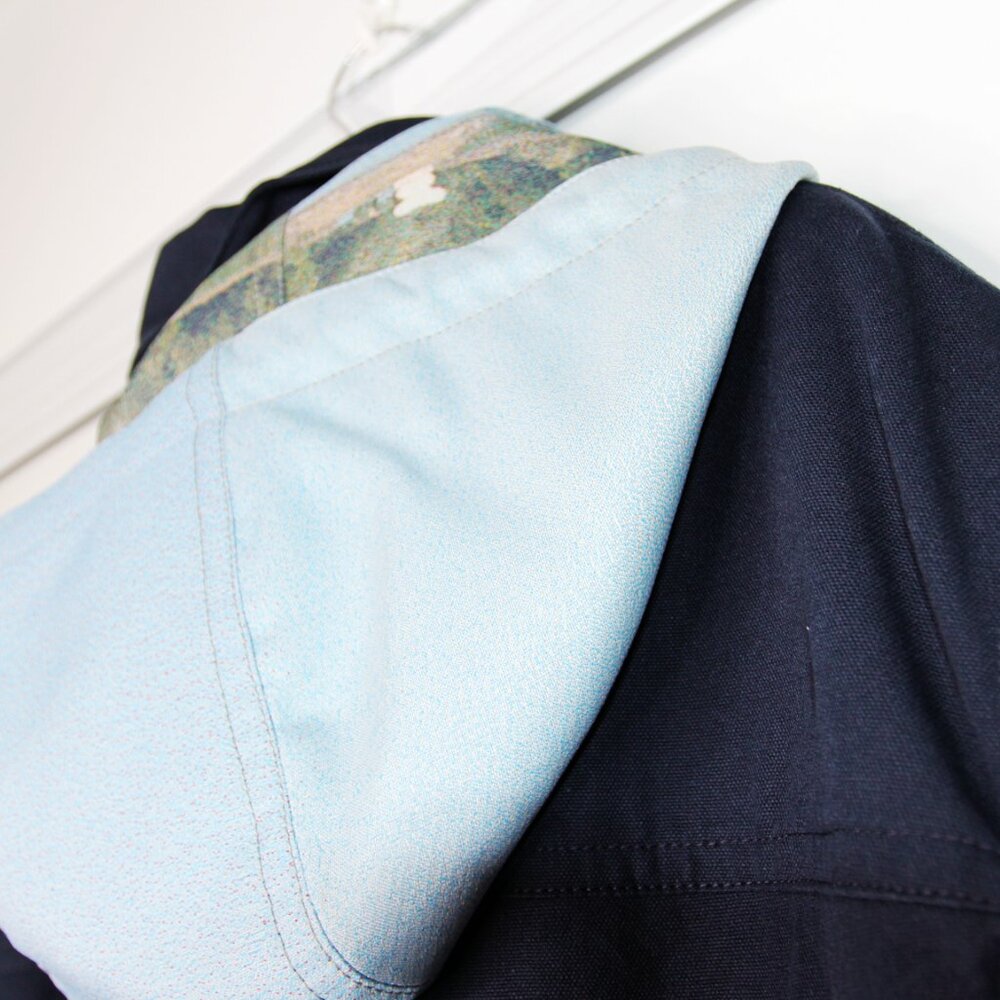 BNWT SS19 ACNE STUDIOS TWO-TONE PARKA NAVY 48 - Picture 4 of 16